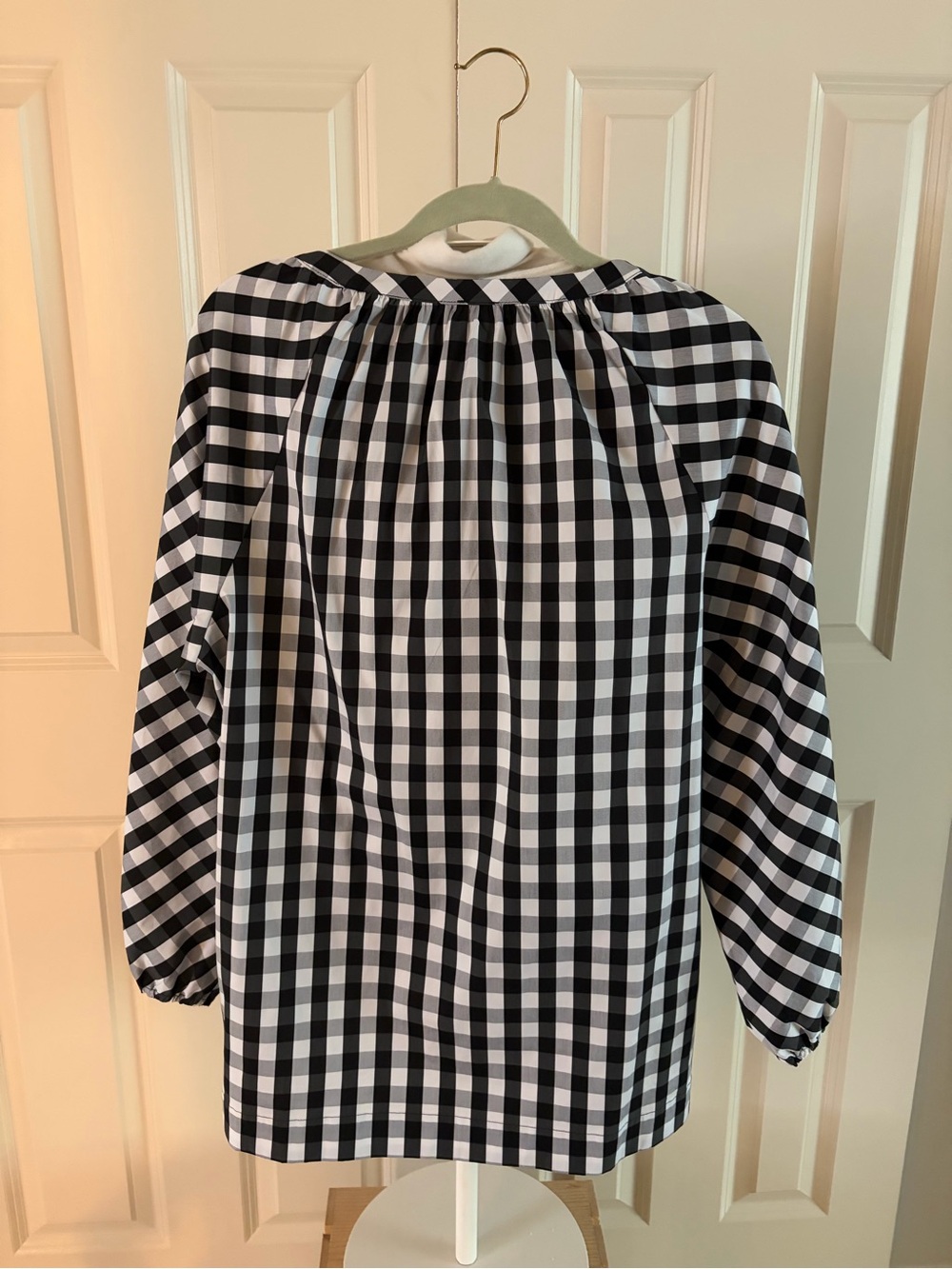 Chico's Black and White Gingham Tunic Top - Picture 2 of 3